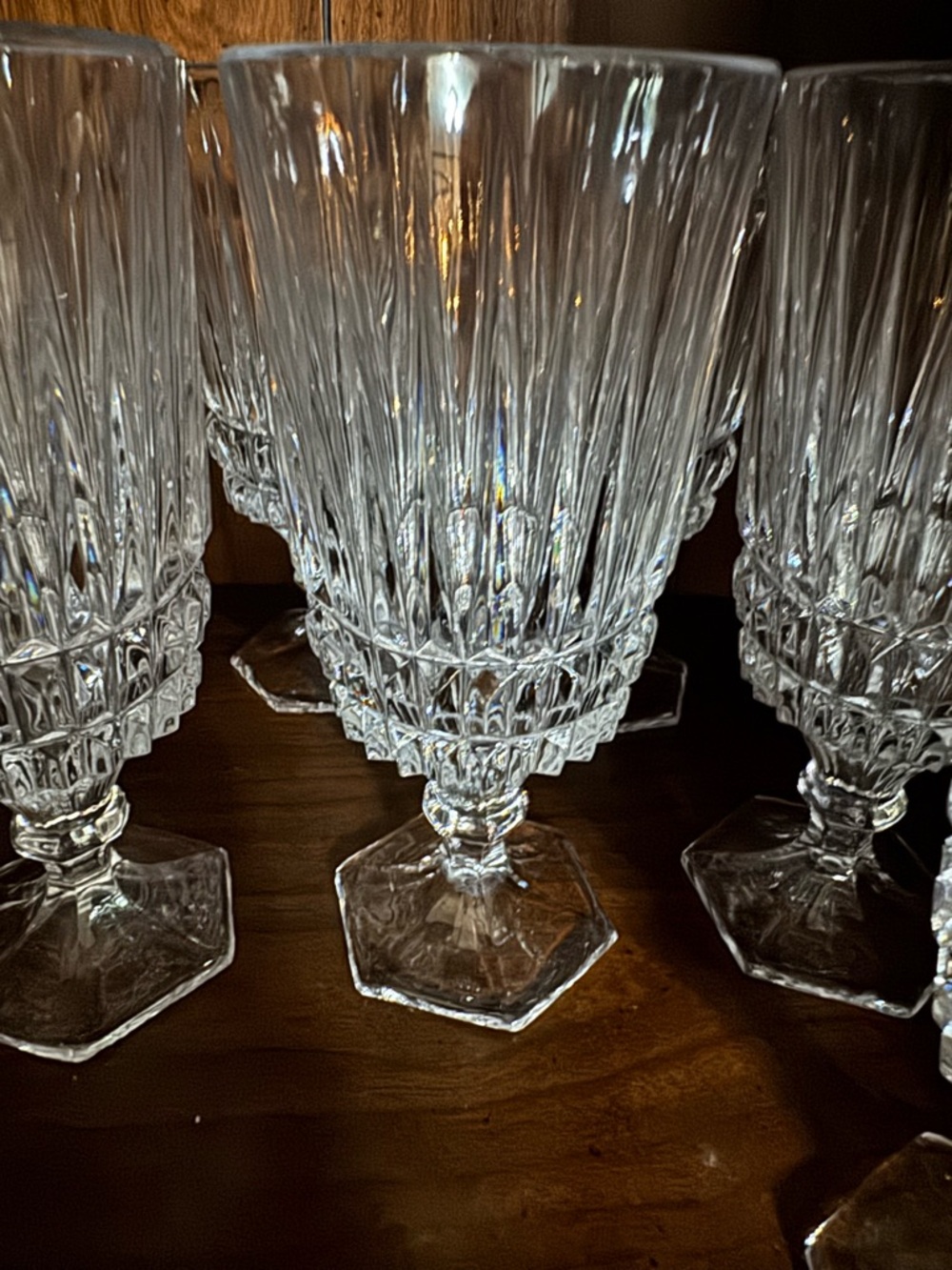 vintage Fostoria stemmed glasses
